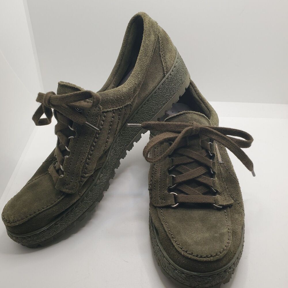 Mephisto Olive Green Suede Loafers
